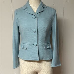 Talbots Light Blue Textured Blazer